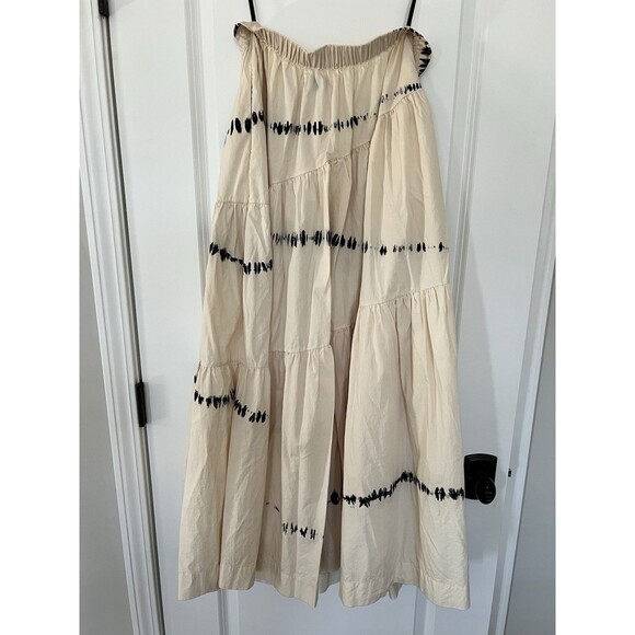 SWF Abode Maxi Skirt Cream Tie Dye Elastic Waist Size XS EUC - Picture 5 of 9